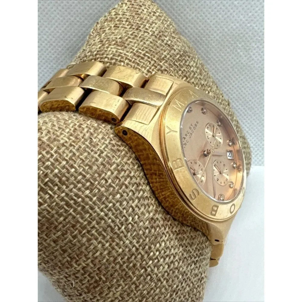 Marc Jacobs Blade MBM3102 Women's Stainless Steel Analog Gold Dial Watch JNA738